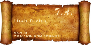 Tisch Alvina névjegykártya